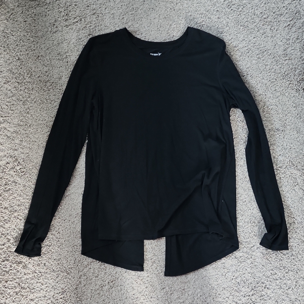 Old Navy Black Long Sleeve Women's Tee